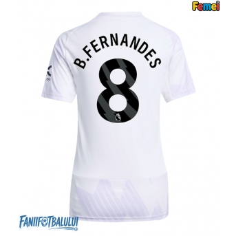Manchester United Bruno Fernandes #8 Tricou Fotbal Replică 2025-26 Femei Deplasare